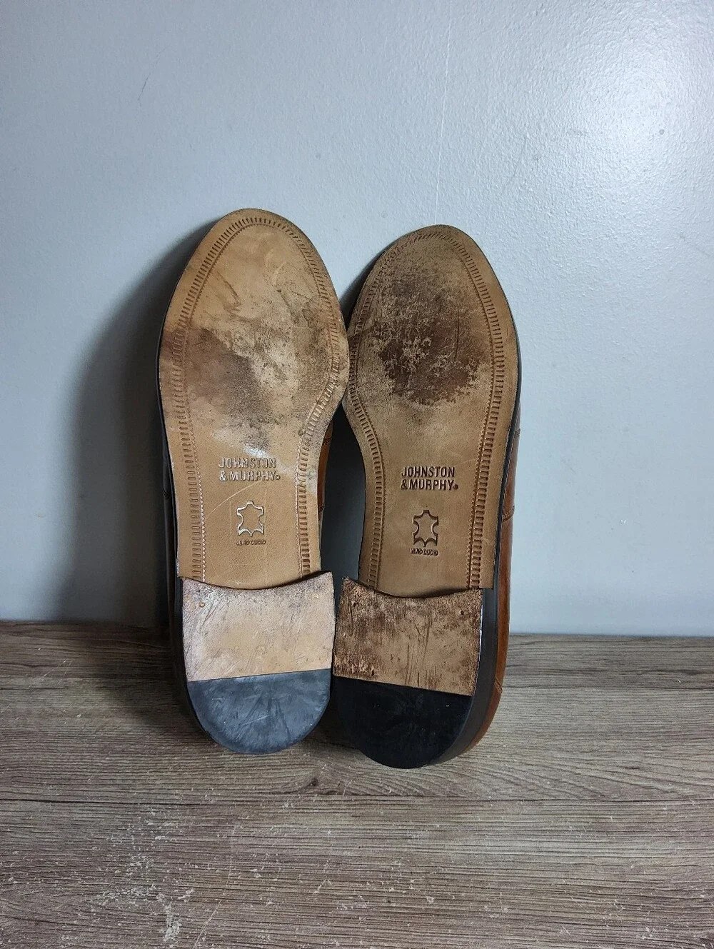 JOHNSTON & MURPHY Mens Dress Shoes Leather Tassel Loafers 11.5